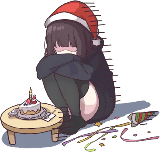 😢 Стикер «Menhera-chan. 3 ENG» для Telegram