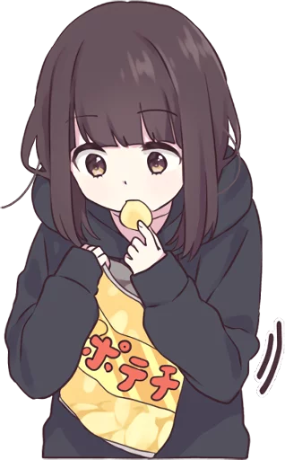 🤤 Стикер «Menhera-chan. ENG» для Telegram