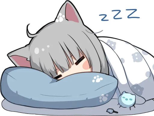 😴 Стикер «nachonekodayo» для Telegram