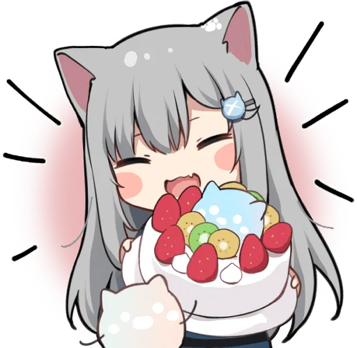 🎂 Стикер «nachonekodayo» для Telegram