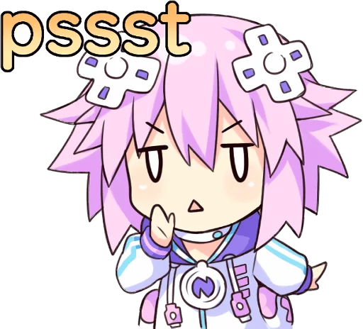 🤫 Стикер «Nep-Nep Stickers "Neptune"» для Telegram