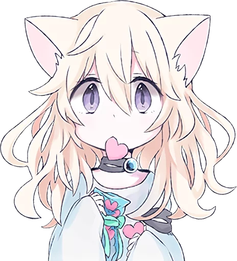 😘 Стикер «White Cat Girl» для Telegram