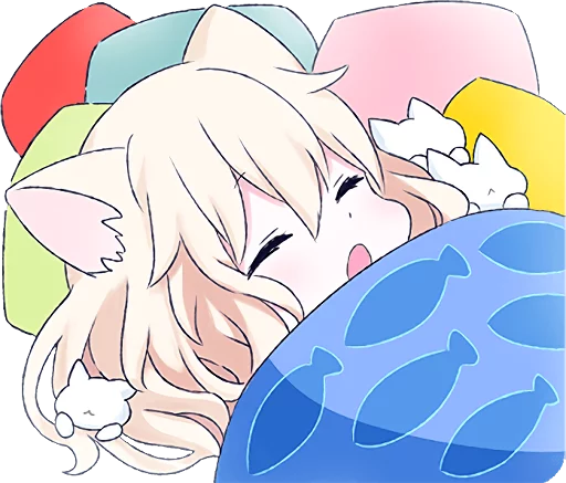 😴 Стикер «White Cat Girl» для Telegram