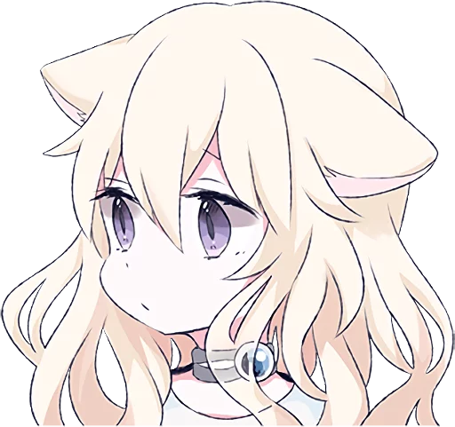 😒 Стикер «White Cat Girl» для Telegram