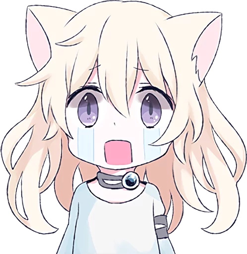 😲 Стикер «White Cat Girl» для Telegram
