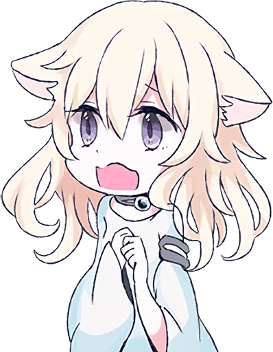 😰 Стикер «White Cat Girl» для Telegram