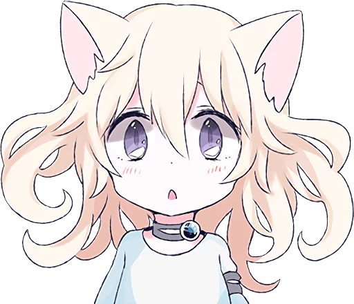 😯 Стикер «White Cat Girl» для Telegram