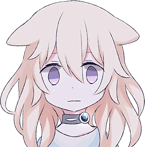 😐 Стикер «White Cat Girl» для Telegram