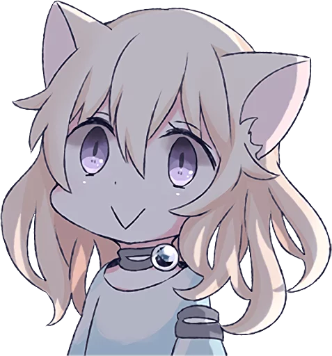 😈 Стикер «White Cat Girl» для Telegram