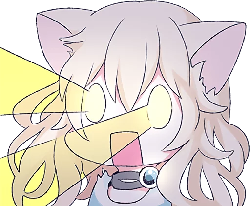 🤩 Стикер «White Cat Girl» для Telegram