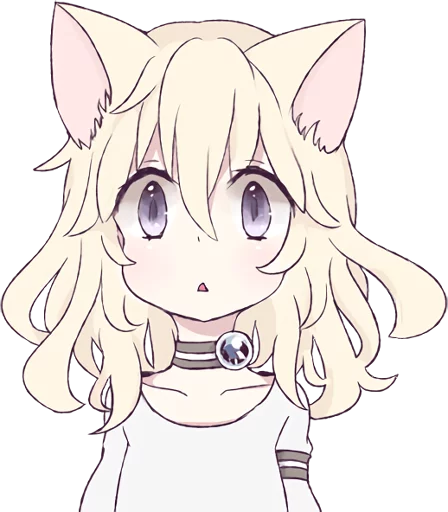 Стикерпак White Cat Girl для Telegram — скачать