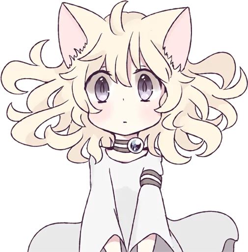 😯 Стикер «White Cat Girl» для Telegram