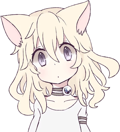 🤔 Стикер «White Cat Girl» для Telegram
