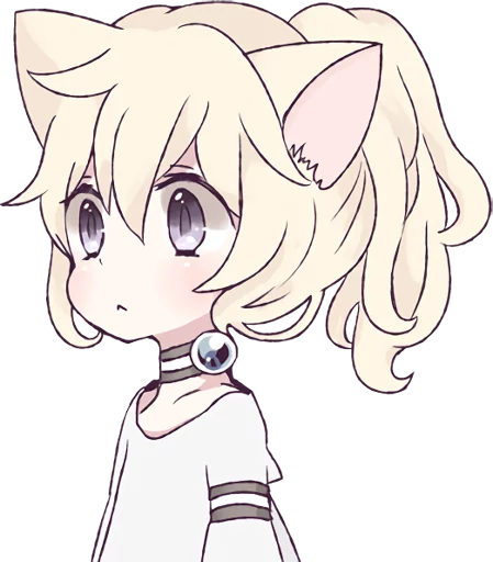 😒 Стикер «White Cat Girl» для Telegram