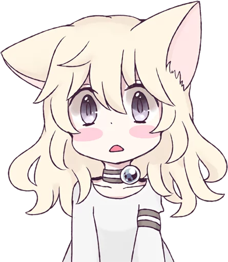 😳 Стикер «White Cat Girl» для Telegram