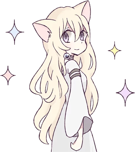 ✨ Стикер «White Cat Girl» для Telegram