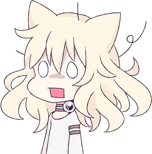 😧 Стикер «White Cat Girl» для Telegram