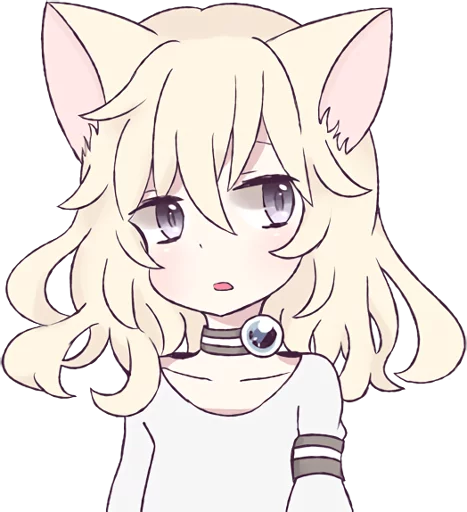 😒 Стикер «White Cat Girl» для Telegram