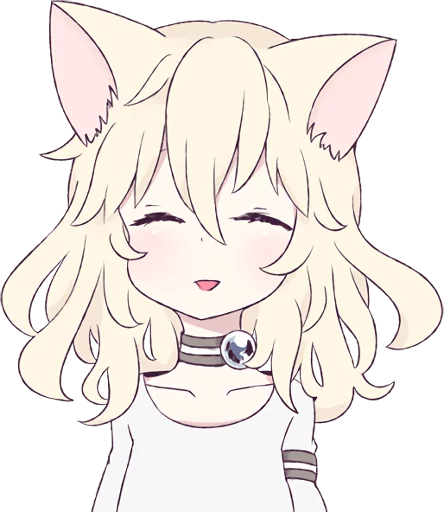 ☺️ Стикер «White Cat Girl» для Telegram