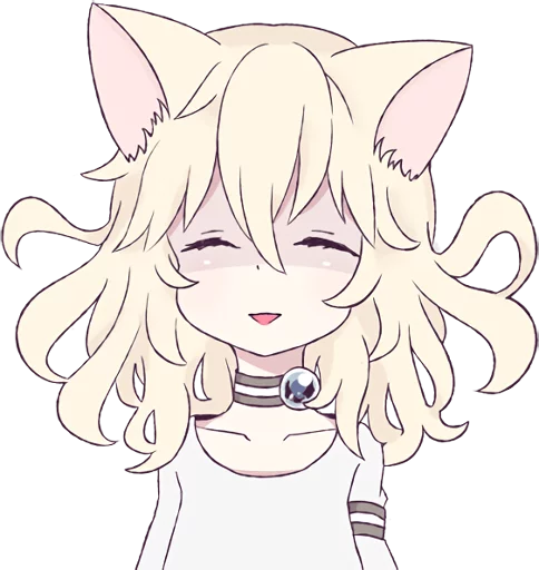 😅 Стикер «White Cat Girl» для Telegram