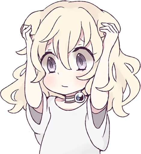 😓 Стикер «White Cat Girl» для Telegram