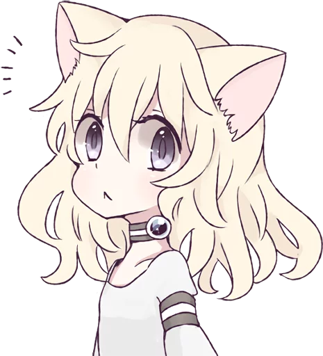 😕 Стикер «White Cat Girl» для Telegram