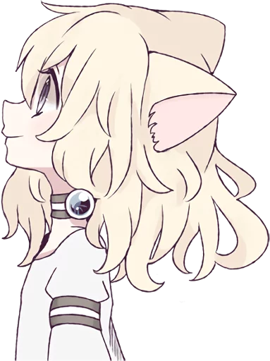 ☺️ Стикер «White Cat Girl» для Telegram