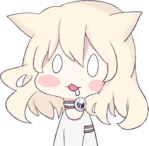😍 Стикер «White Cat Girl» для Telegram