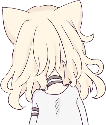 😶 Стикер «White Cat Girl» для Telegram