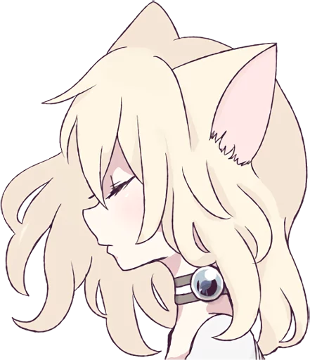 😞 Стикер «White Cat Girl» для Telegram