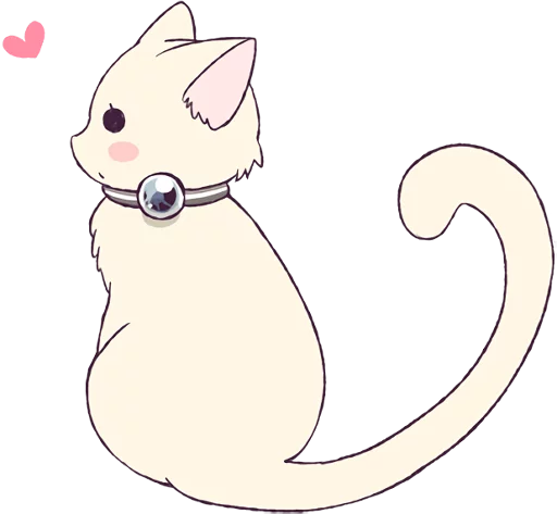 😻 Стикер «White Cat Girl» для Telegram