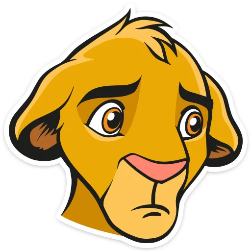 😔 Стикер «Король Лев» для Telegram