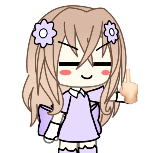 🖕 Стикер «lisa purple» для Telegram