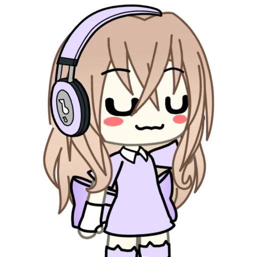 🎧 Стикер «lisa purple» для Telegram