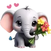 💐 Эмодзи «Милый слоненок» для Telegram