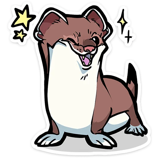 😉 Стикер «Горностайчик Гера» для Telegram
