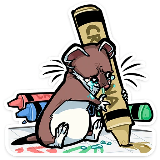 😢 Стикер «Горностайчик Гера» для Telegram