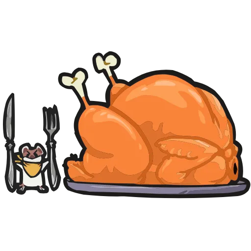 🍽 Эмодзи «Горностайчик Гера» для Telegram