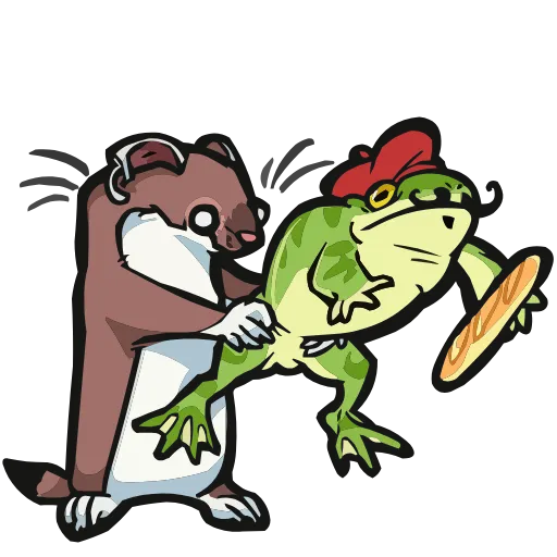 🐸 Эмодзи «Горностайчик Гера» для Telegram