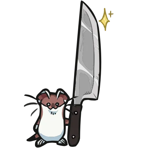 🔪 Эмодзи «Горностайчик Гера» для Telegram