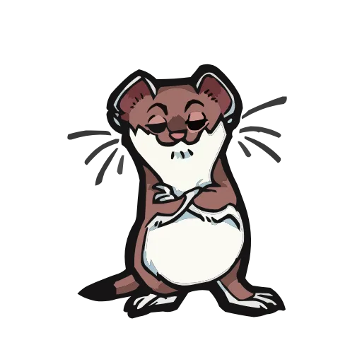 😏 Эмодзи «Горностайчик Гера» для Telegram