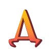 🔠 Эмодзи «Оранжевые буквы с градиентом, иконки, разделители» для Telegram