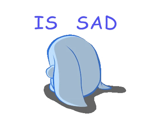 😭 Стикер «Little Blue Elephant» для Telegram