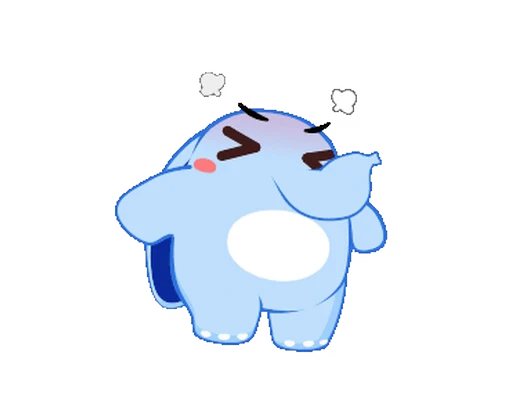 🙎‍♀ Стикер «Little Blue Elephant» для Telegram