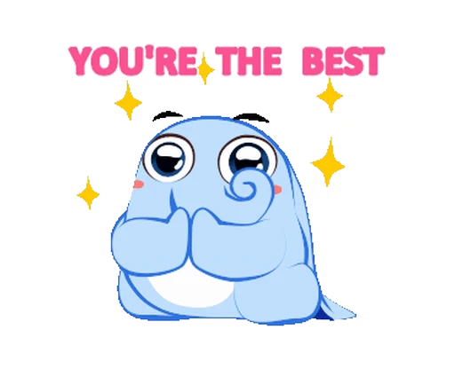 🥰 Стикер «Little Blue Elephant» для Telegram