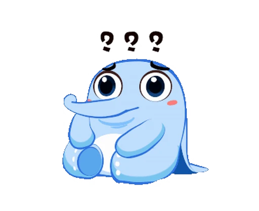 ❔ Стикер «Little Blue Elephant» для Telegram