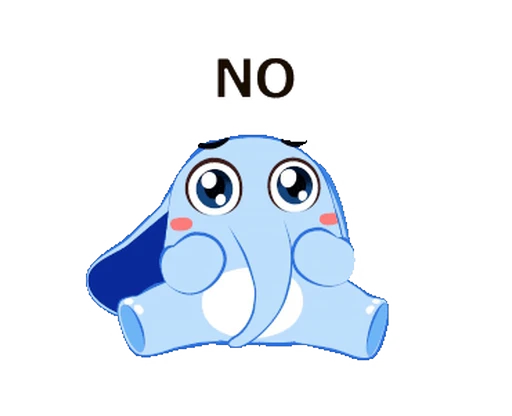 ❌ Стикер «Little Blue Elephant» для Telegram