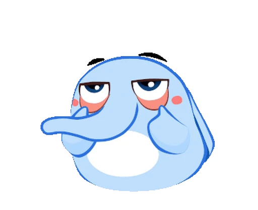 🤡 Стикер «Little Blue Elephant» для Telegram