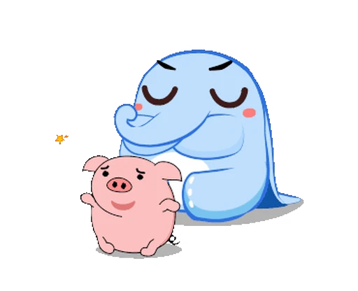 😡 Стикер «Little Blue Elephant» для Telegram