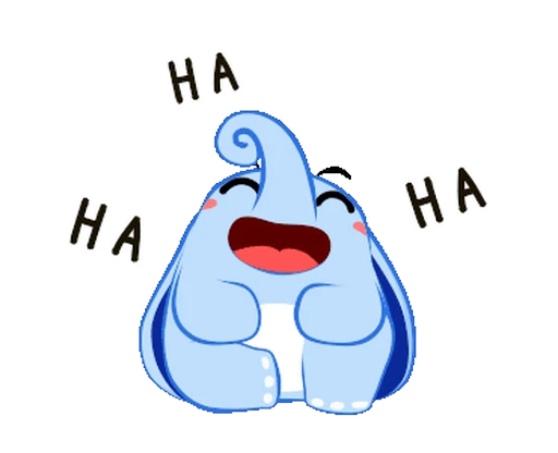 🤣 Стикер «Little Blue Elephant» для Telegram